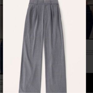 Women's Abercrombie & Fitch Gray Trouser Wide Leg Pants